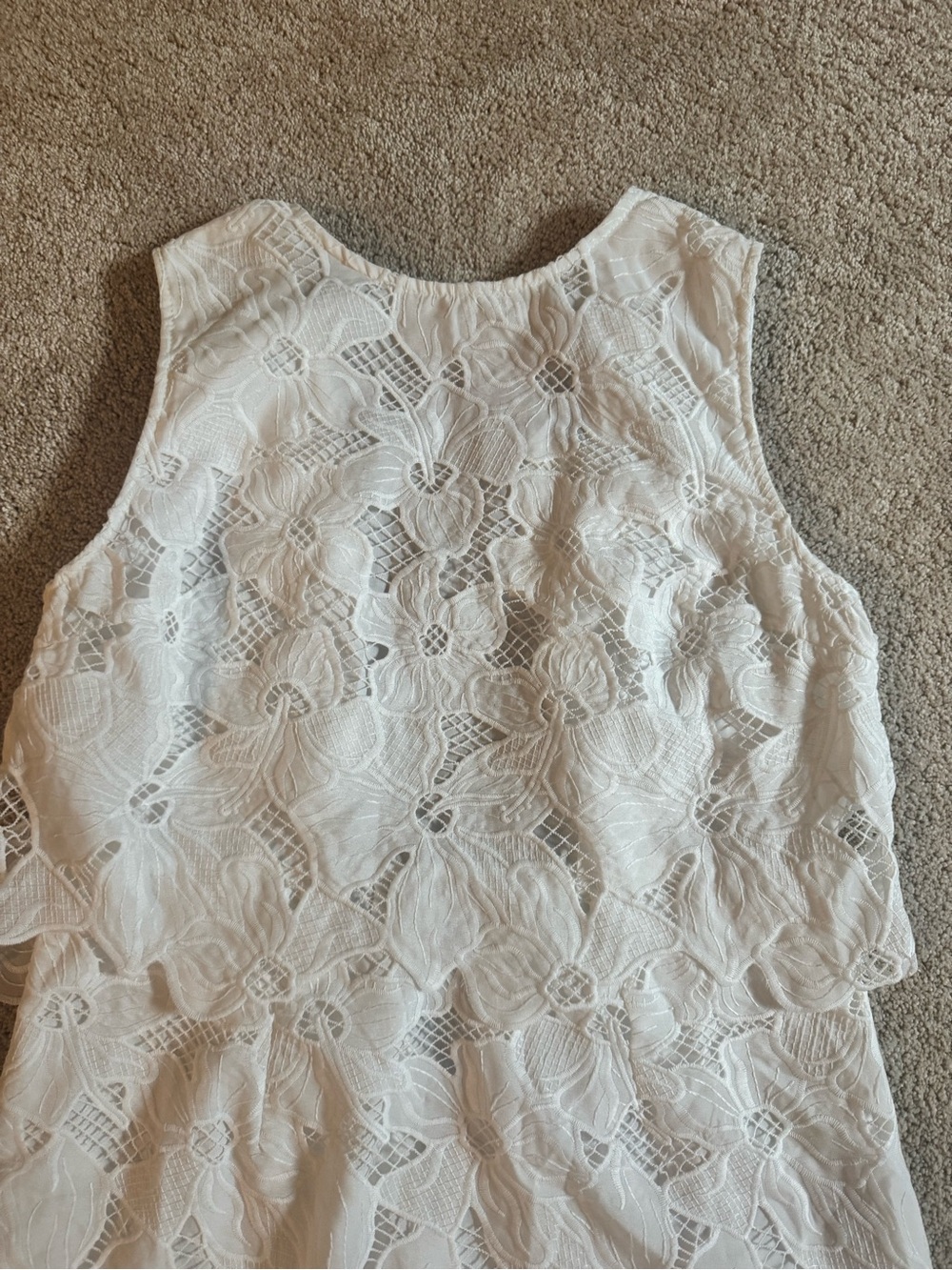 Commense White Floral Lace Mini Dress - Picture 10 of 10